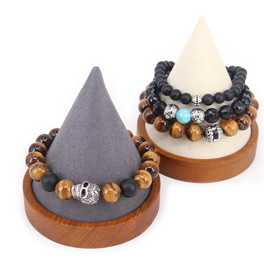 HEMISTON توماس نمط الأخضر حبة سوار المتمردين القلب الزركون الأزرق العين الخرز سوار للرجال النساء عرض 1.0 سنتيمتر هدية TS