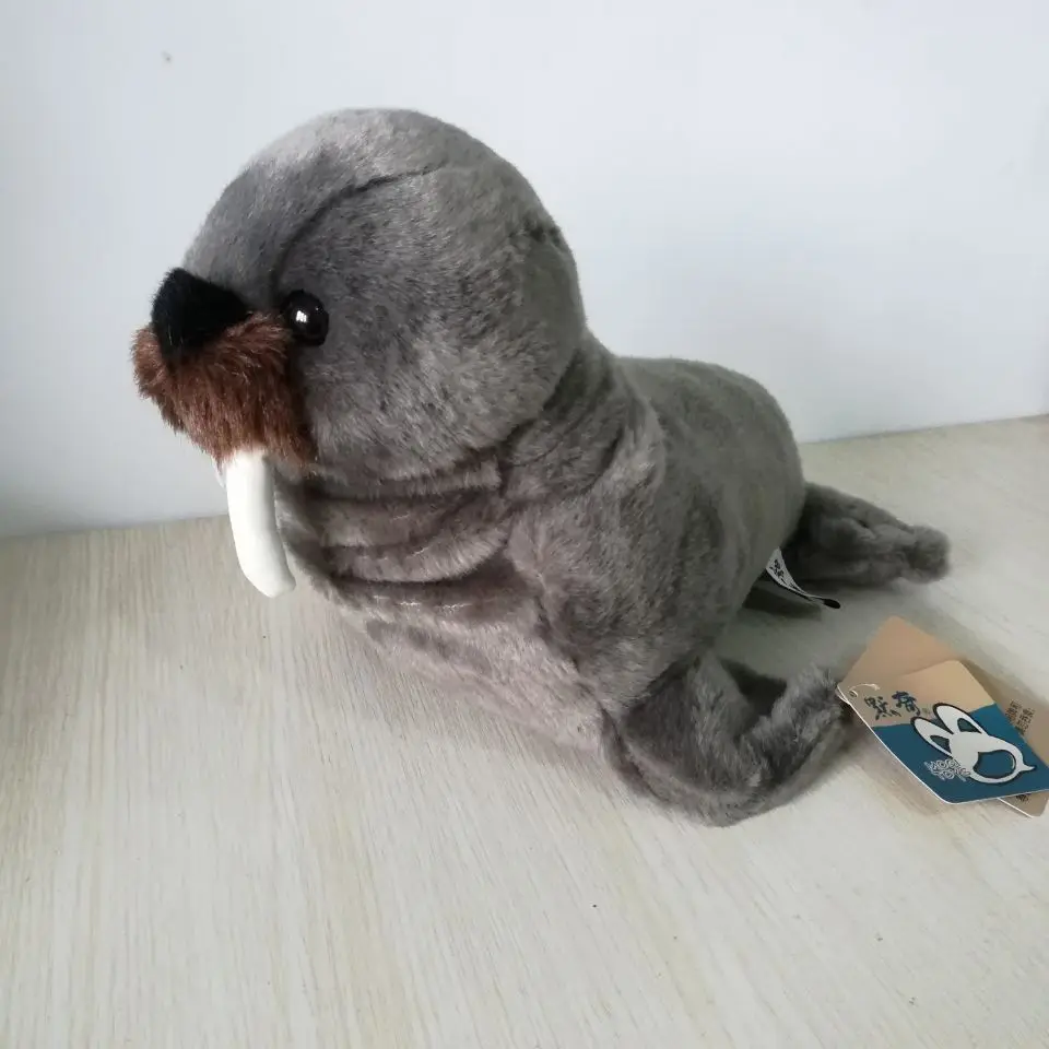 high quality  dark gray walrus plush toy,soft doll birthday gift h2000