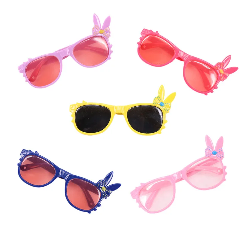 Lunettes de soleil pour poupée américaine 18 pouces et 43cm, accessoires pour nouveau-né, jouets DIY pour filles