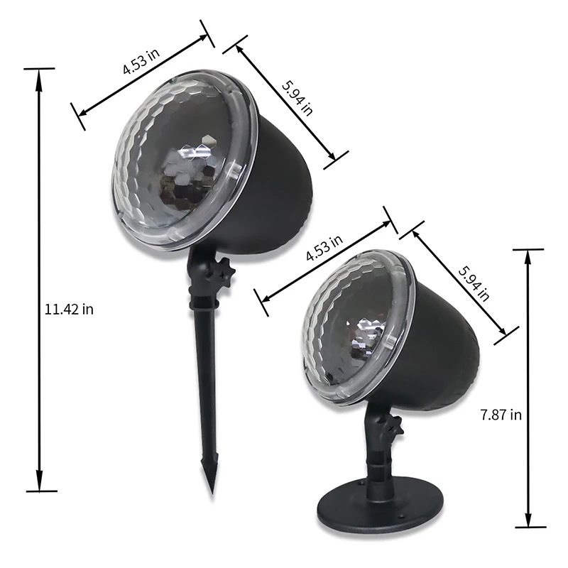 Christmas Snowflake Projector Lights Moving LED Snowfall Projection Lamp Waterproof Landscape Lighting For Halloween Xmas Party