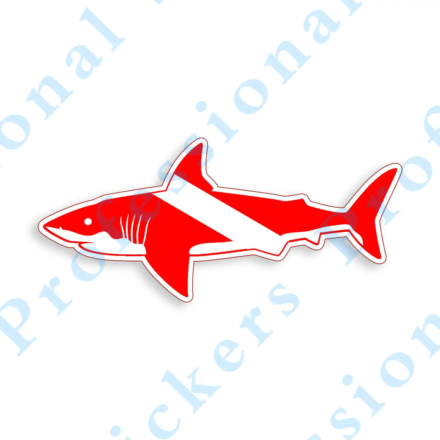 Funny  stickers Diver Down Shark Sticker Scuba Dive Flag Laptop Car Vehicle Window Bumper Decal Motorcycle Vinyl Decals