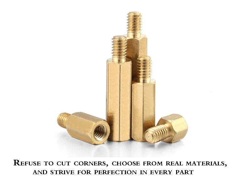 M3 3/4/5/6mm Einzigen Kopf Hex Messing Standoff Gewinde Säule Für PCB Computer Motherboard stand Off Racks Spacer Standoff – Detail 5
