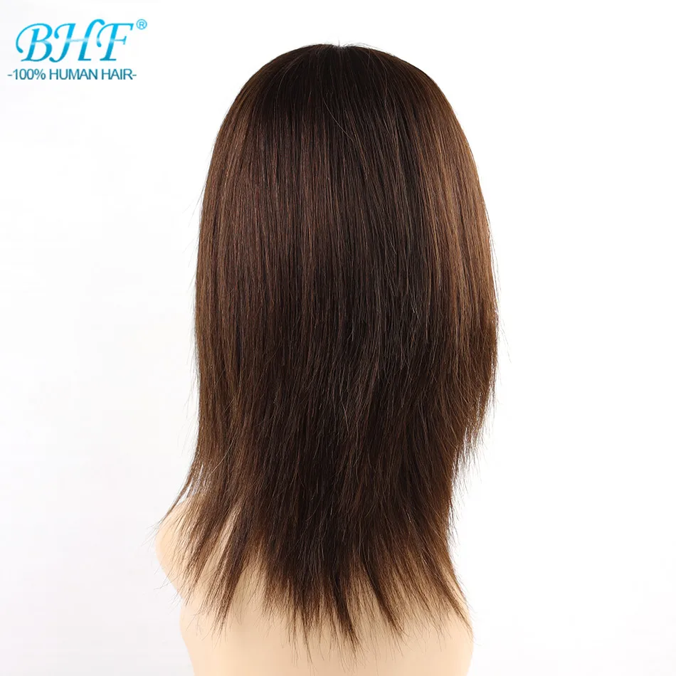 BHF Layered Wig Human Hair Full Machine Middle Part Remy Brazilian Straight Pixie Cut Trendy Wig For Women cosplay