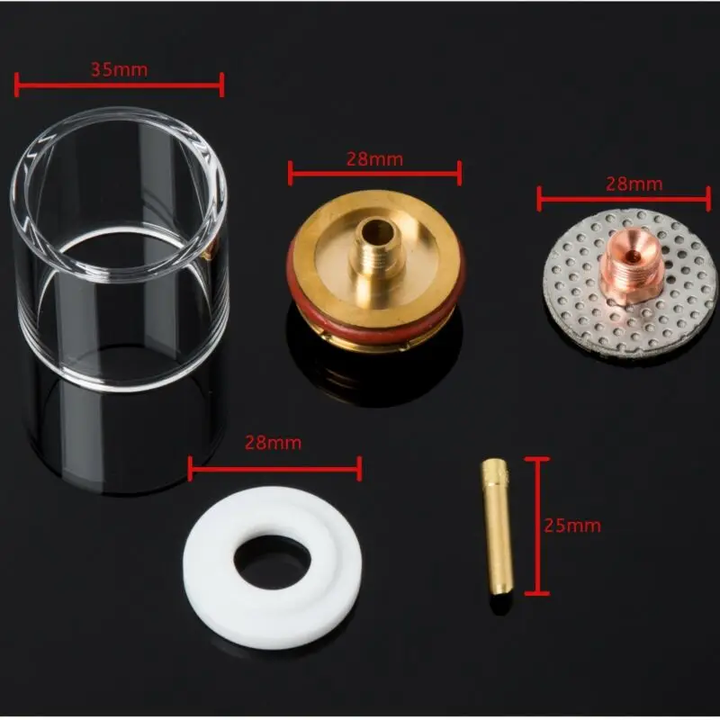 

Комплект газовых линз Tig Cup для фотоэлектрической горелки/20