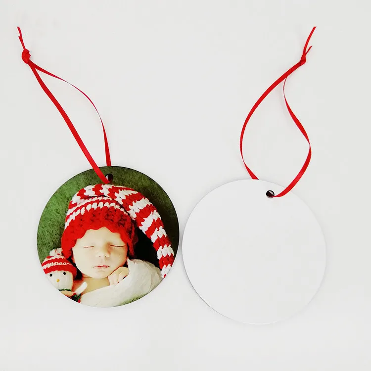 30pcs/sublimation blank heat transfer printing Christmas decoration pendant  MDF two-sided 70X70cm  printing new DIY gifts