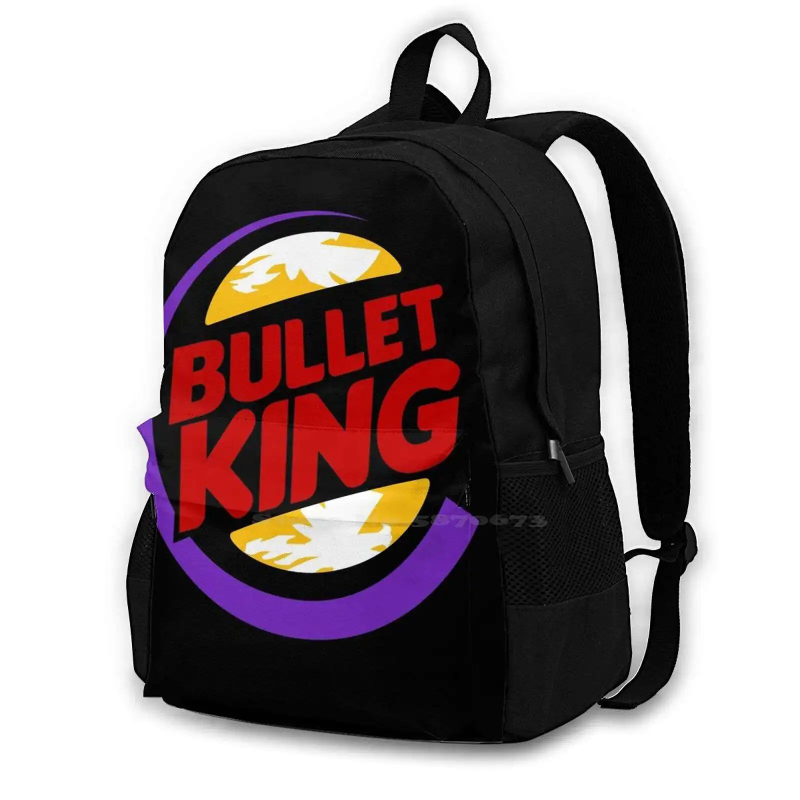 Bullet King-Loot It Your Way Pattern Design Bagpack School Bags Bullet King Massive Video Games Gaming Loot