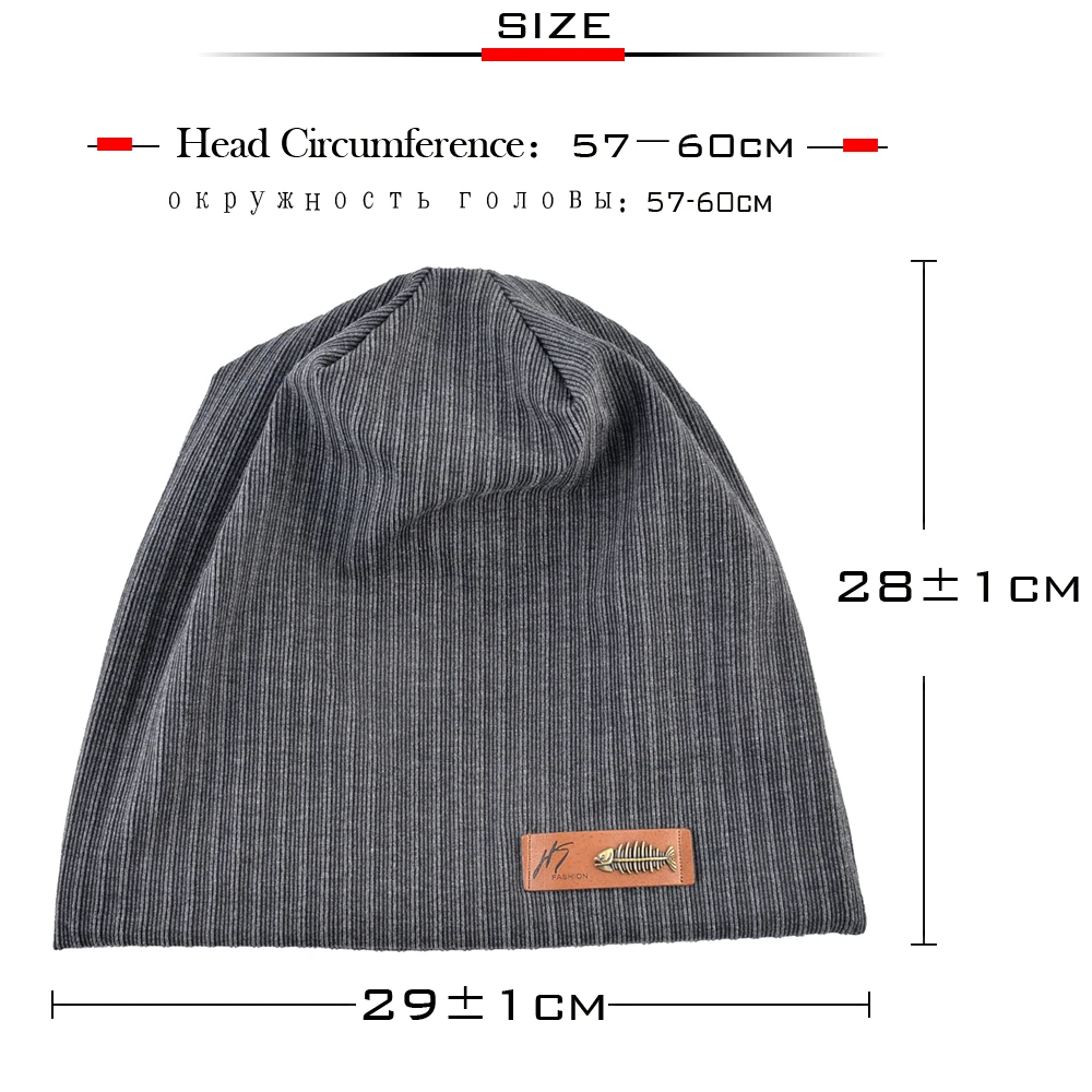 Fashion Beanies Men Women Solid Knitted Hat With Fish Bone Logo Solid Color Bonnet Hats Spring Autumn Casual Hip Hop Turban Cap