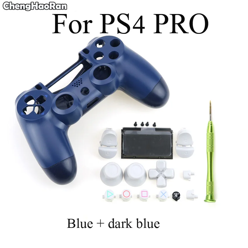 ChengHaoRan – boîtier de rechange pour PS4 Pro, 11 couleurs, avec poignée, coque pour contrôleur, avec Support, cadre intérieur