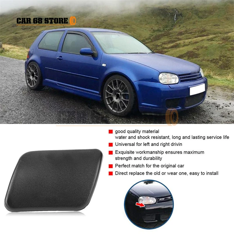 Left Front/Right Front  Bumper Headlight Washer Nozzle Cover Cap High Quality Fit For Golf 4 IV Mk4 1998-2006 Car Accessory