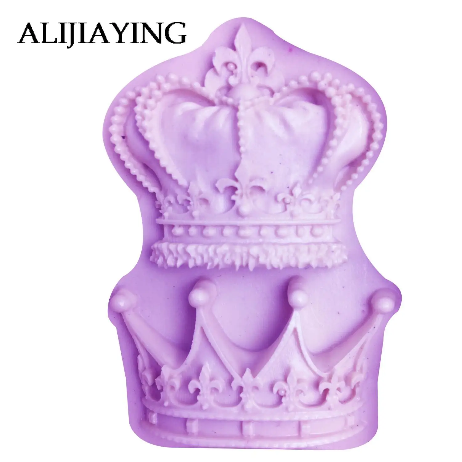 M0761 Royal crown silicone fandont mold Silica gel moulds crowns Chocolate molds candy mould wedding cake decorating tools