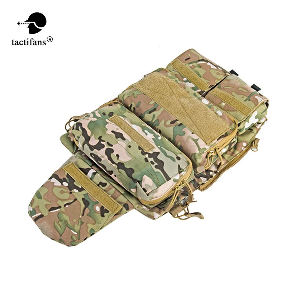 Tactical Zip-on Panel Zipper-on Pouch Hunting Bag Airsoft Molle Plate Carrier For AVS JPC 2.0 CPC Vest