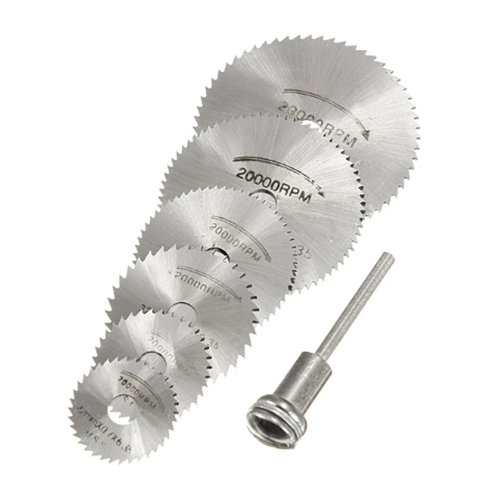 Mini utensile rotante a lama circolare HSS per taglierina in metallo Dremel Set di utensili elettrici dischi da taglio per legno trapano mandrino Cutoff 22-60mm