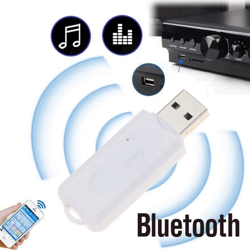 Mini Wireless USB AUX Bluetooth Audio Adapter Music Receiver for Car Radio Home Speakers PC Cellphone MP3 Players Powered by USB