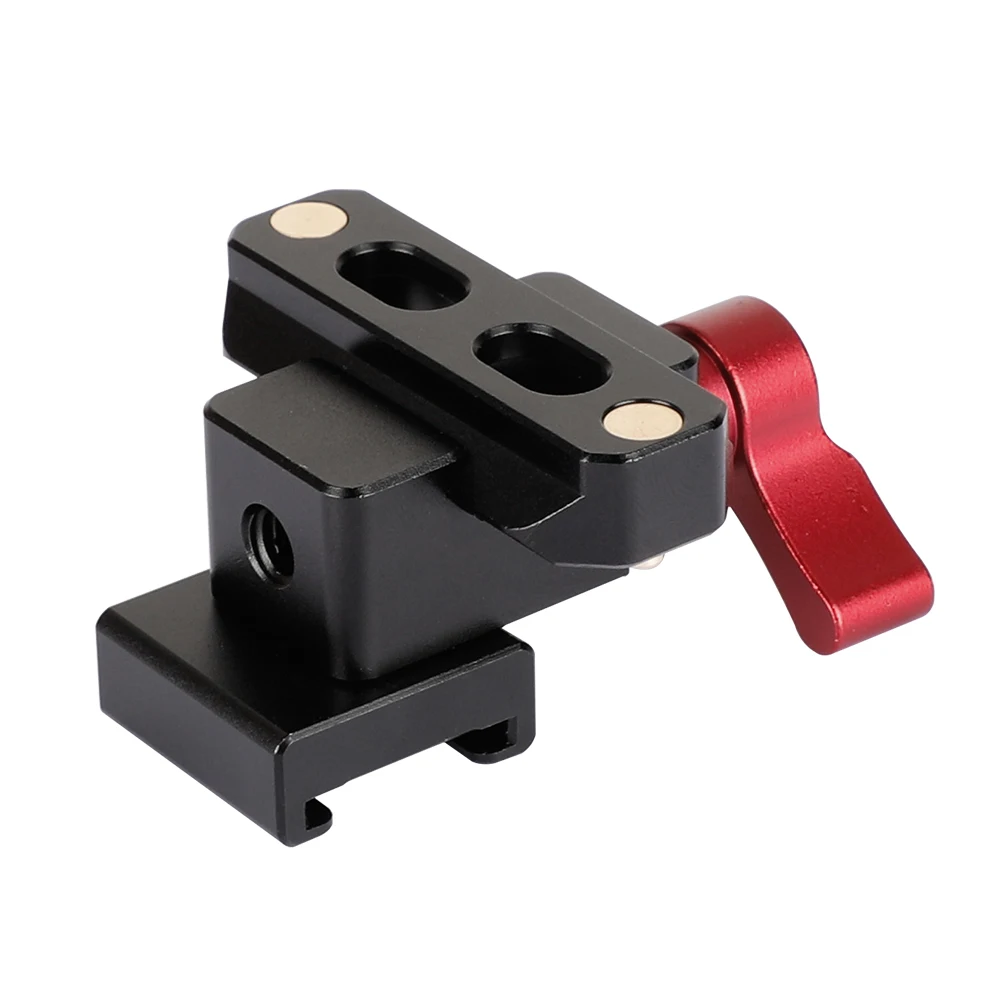 Morsetto a sgancio rapido Standard CAMVATE con adattatore per montaggio su slitta fredda e binario di sicurezza NATO (5cm) per montaggio su Monitor/Flash/Video