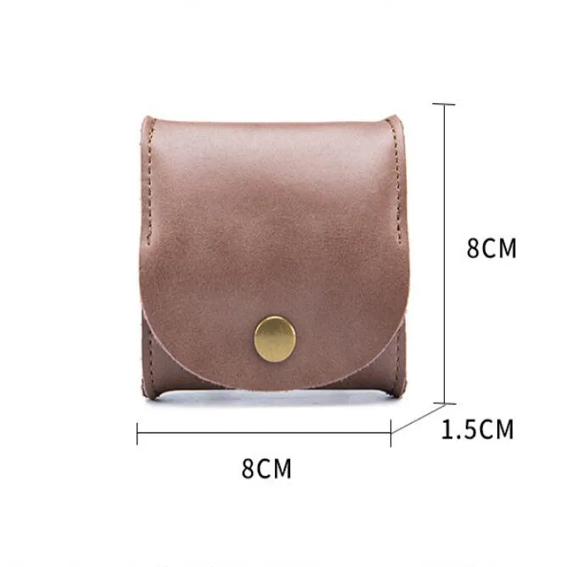 Genuine Leather Women\'s Coin Purse Mini Wallet Earbuds Earphone Key Holder Portable Pouch Clutch Pocket Hasp Money Bags for Girl