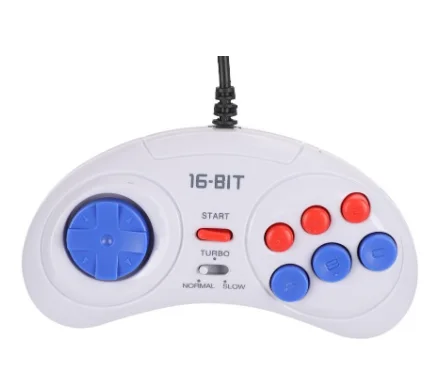 1/2pcs Wired Game Controller for SEGA Genesis 6 Button Gamepad for SEGA Mega Drive 16 bit video game console