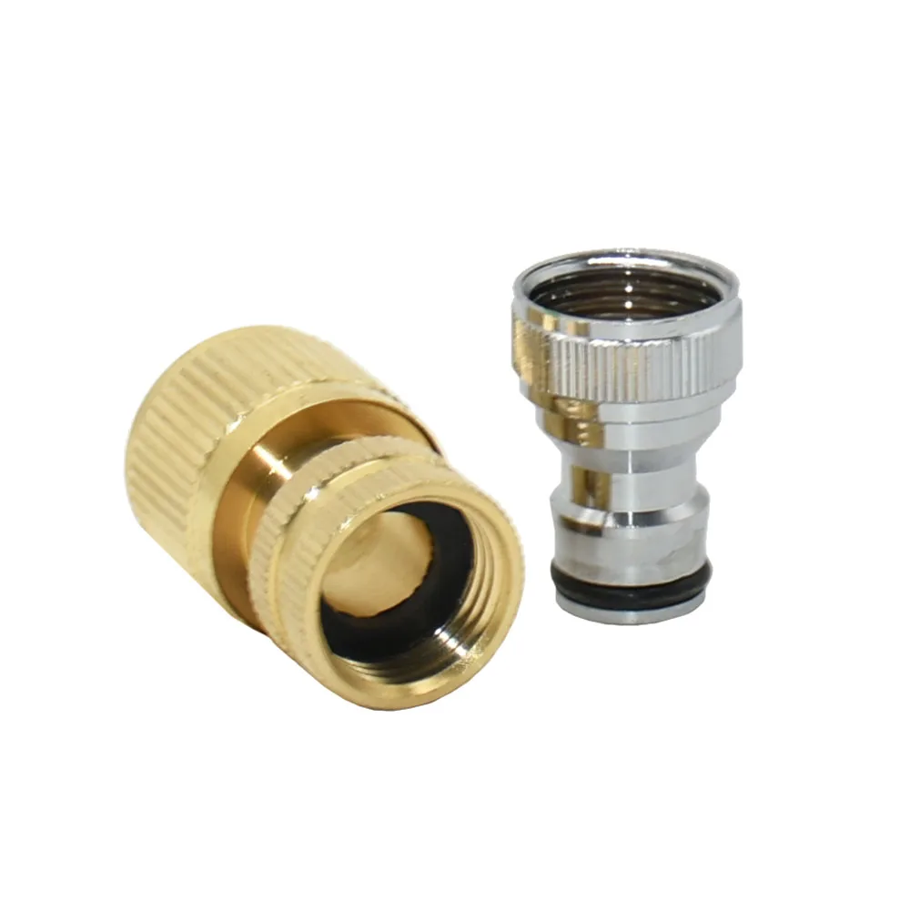 1/2 3/4 inch Thread Brass Garden Hose Quick Connector Water Tap Adaptor Car Wash Water Gun Fast Joints Fittings