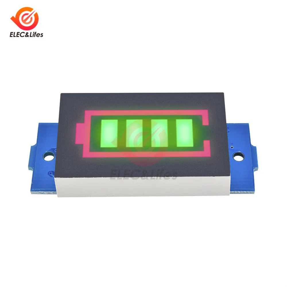 1S 2S 3S 4S 6S 7S Series Li-po Li-ion Lithium Battery Capacity Indicator Module Battery Power Tester Green Display Board Panel