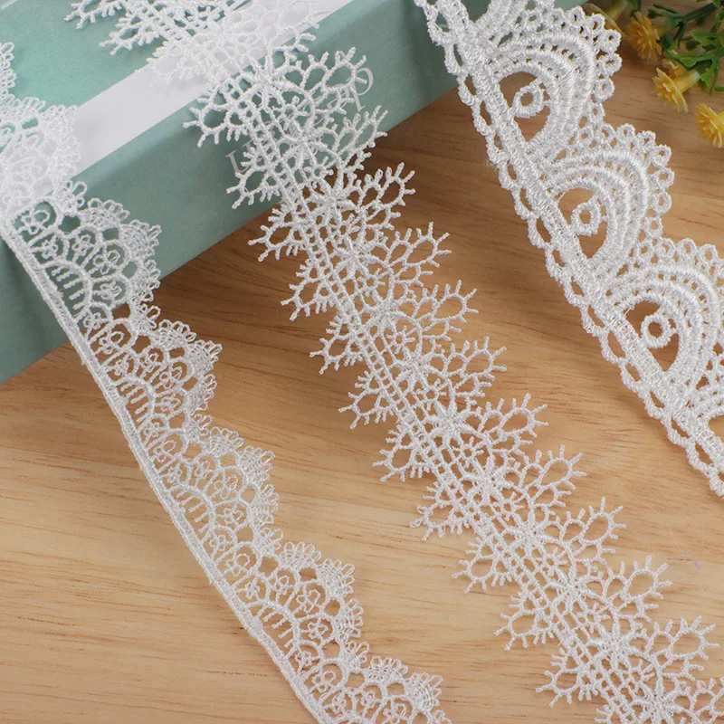 5Yard Hollow Mesh Embroidery Flower Fabrics Lace DIY Wedding Lolita Children's Clothing Underwear Sewing Accessories