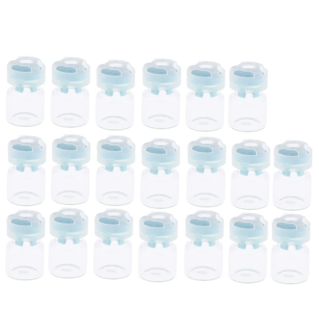 20Pieces Empty Sealed Sterile Serum Powder Vials 3g Small Glass Bottle Containers - Refillable Bottles & Accessories