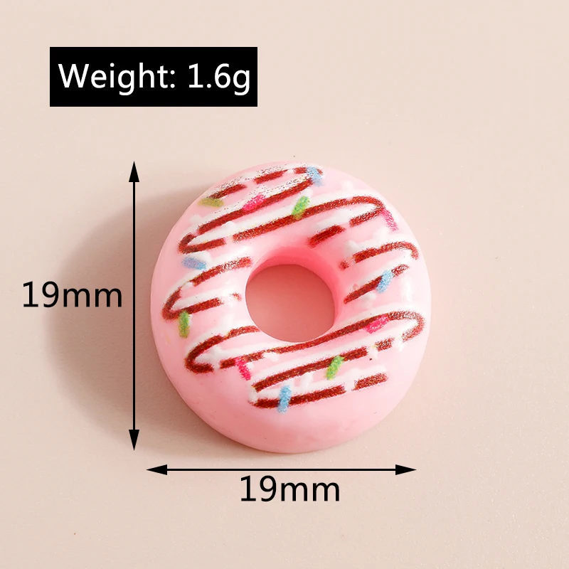 10 Stück Mix Mini Süße Lebensmittel Dessert Donut Kuchen Flache Rückseite Harz Cabochon Verzierungen DIY Scrapbooking für Mädchen Haarschleifen – Detail 20