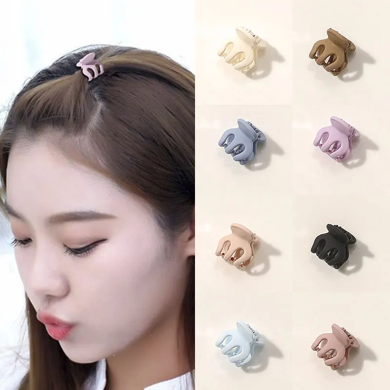 

Korean Mini Hair Claw Clips Barrettes Clamps Matte Acrylic Ponytail Crab Girls Hair Hairpin Hair Styling Accessories For Women