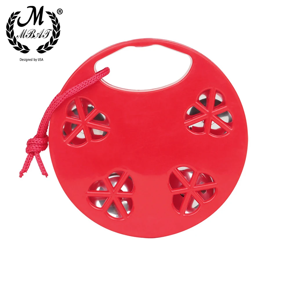 

M MBAT Handheld Tambourine Freestyle Hand Drum Bell Percussion Instrument Portable Kids Musical Gift Child Educational Toy