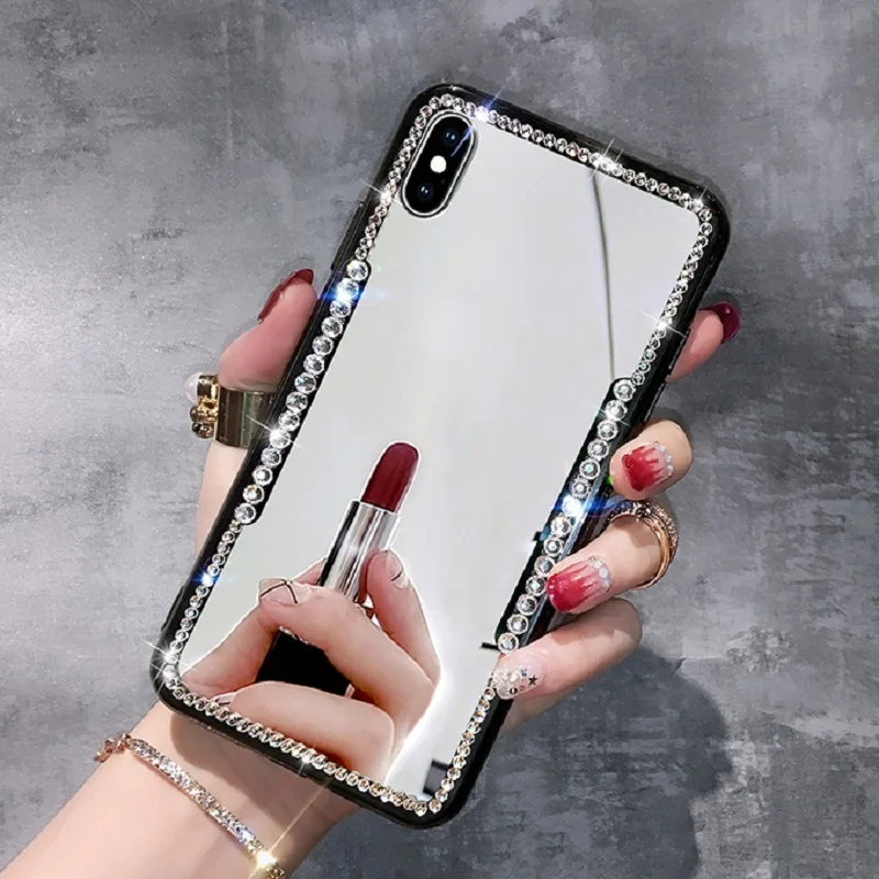 Fashion Diamond Mirror Case For Redmi Note 10 Pro Protection TPU Cover For Xiaomi  POCO X3 NFC Redmi Note 8 Pro 8A 7A 6A S2 K20