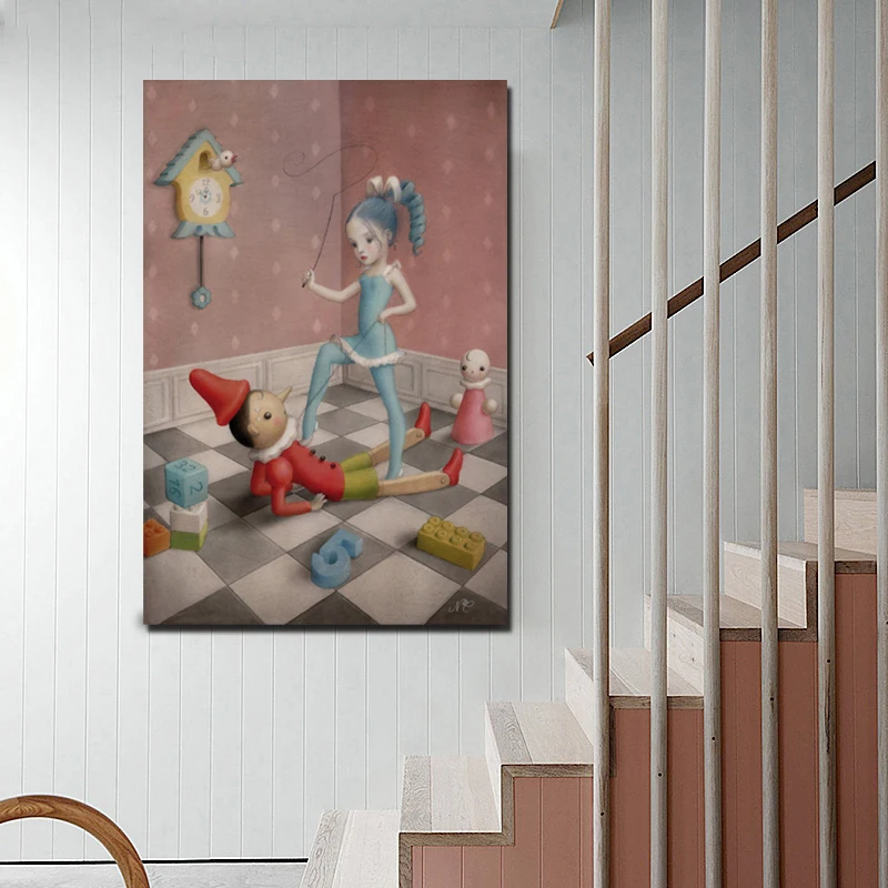 Wall Art Home Decor Nicoletta Ceccoli Canvas Painting Doll Modern Picture Fairy Tale World Print Cartoon Modular Poster Bedroom
