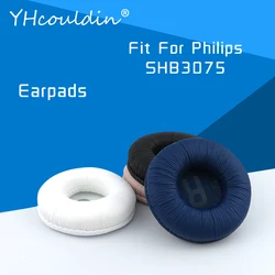 Earpads For Philips SHB3075 Headphone Accessaries Replacement Ear Cushions Wrinkled Leather Material