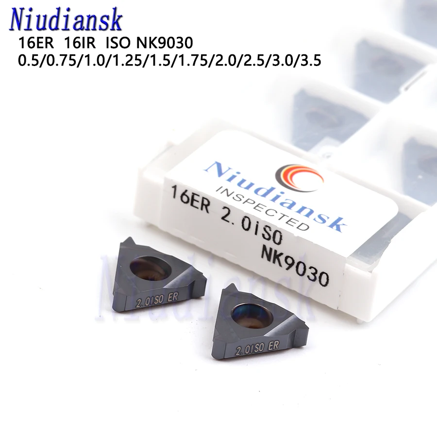 

16ER 16IR 0.5 1.0 1.5 2.0 2.5 3.0 3.5 ISO NK9030 Thread Turning Tool Carbide Insert CNC Turning Insert Slotting Thread Tool