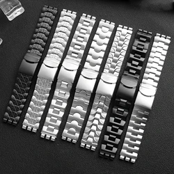 Fine steel watchband double convex mouth for Swatch watch YCS Yas YGS iron men's and women's  steel watch strap 19 mm  wristband