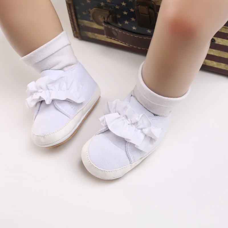 Baby Frist Walking Shoes Casual Baby Girl Shoes Sneaker Baby Prewalker Wave Fringe Soft Soled Non-slip Footwear Crib Shoes