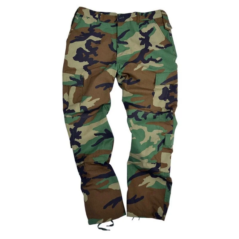 Mens Uniform Woodland Camoflage Shirt And Pants Set Outdoor Climbing Cycling Training Hunting Clothing Men Suit