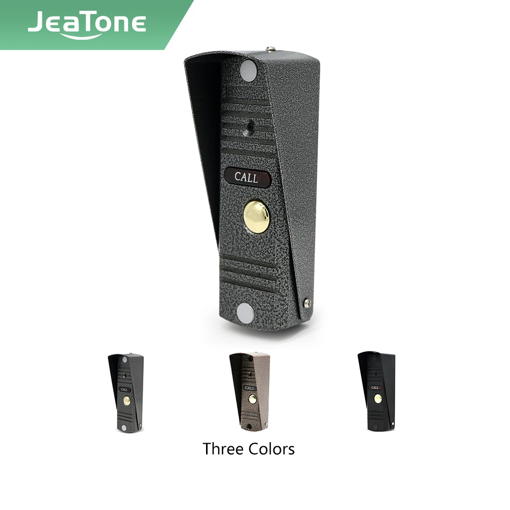 Jeatone Tuya smart video intercom button doorbell Support WIFI remote control unlock door phone with camera 84201 Black