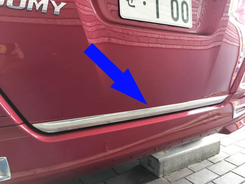 For Toyota ROOMY 2016-2020 ABS Chrome Tail Gate Door Cover Trim Rear Trunk Molding Bezel Styling Sticker Garnish