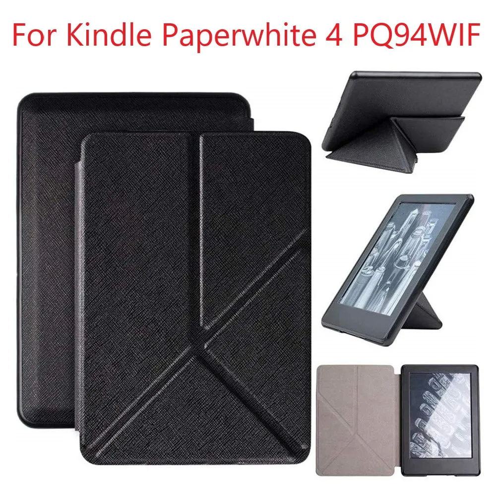 Stand Case For Kindle Paperwhite 4 2018 PU Leather Smart Cover For Kindle E-Book 10th Tablet Protective Shell Folding Bracket