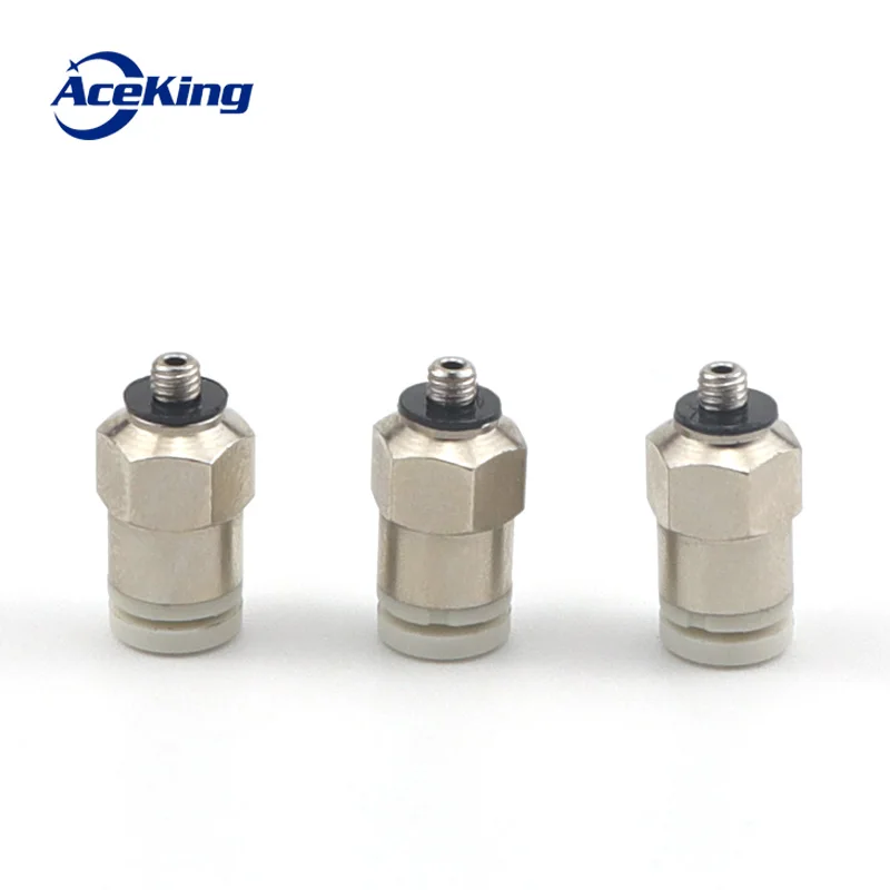 10 pcs  mini straight male screw joint fast and fast insert joint kjh06/04-m3 /M5/ m6/01s KJH4-M3  KJH6-M5 KJH6-01S