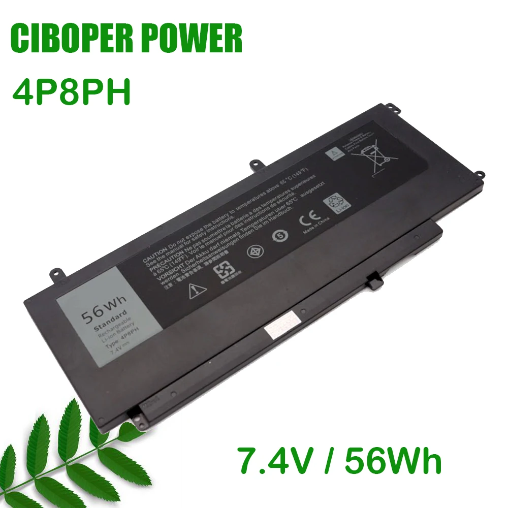 CP New Genuine Laptop Battery 4P8PH 7.4V 56Wh For 15 7000 7537 7547 7548 N7547 Vostro 5459 P68G001 P41F001 G05H0