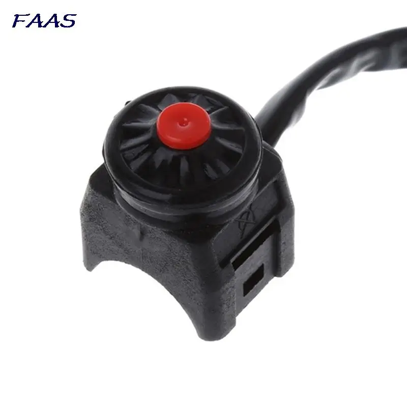 Universal Motorcycle Kill Switch Red Push Button Horn Starter Dirt Bike ATV UTV Dual Sport For 22mm Handlebar Mounted Bars