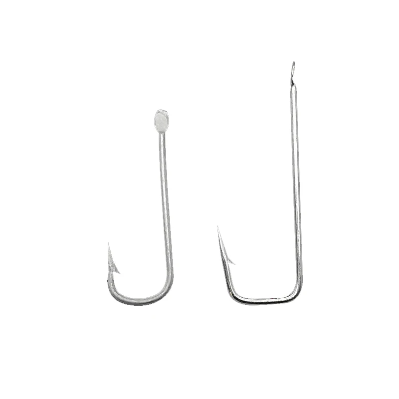 1000Pcs Sea Fishing Hooks Tin-plated Anti-sea Water Flat Head Fishhooks For Seahorse Tuna Fishing Hook Aceesories Goods Pesca