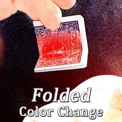 Folded Color Change Magic Tricks Card Color Change Magician Close Up Street Illusion Gimmick Mentalism Magia Toy tour de magie