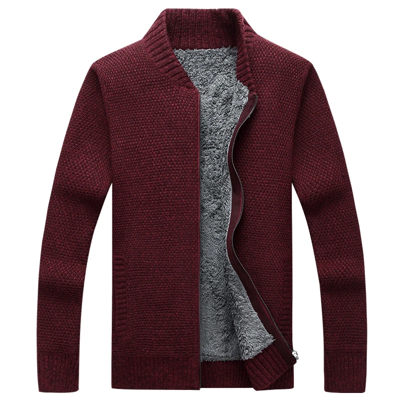 Knitwear Winter Warm Cardigan Sweater Solid Thicken Sweaters turtle neck mens clothing korean clothes