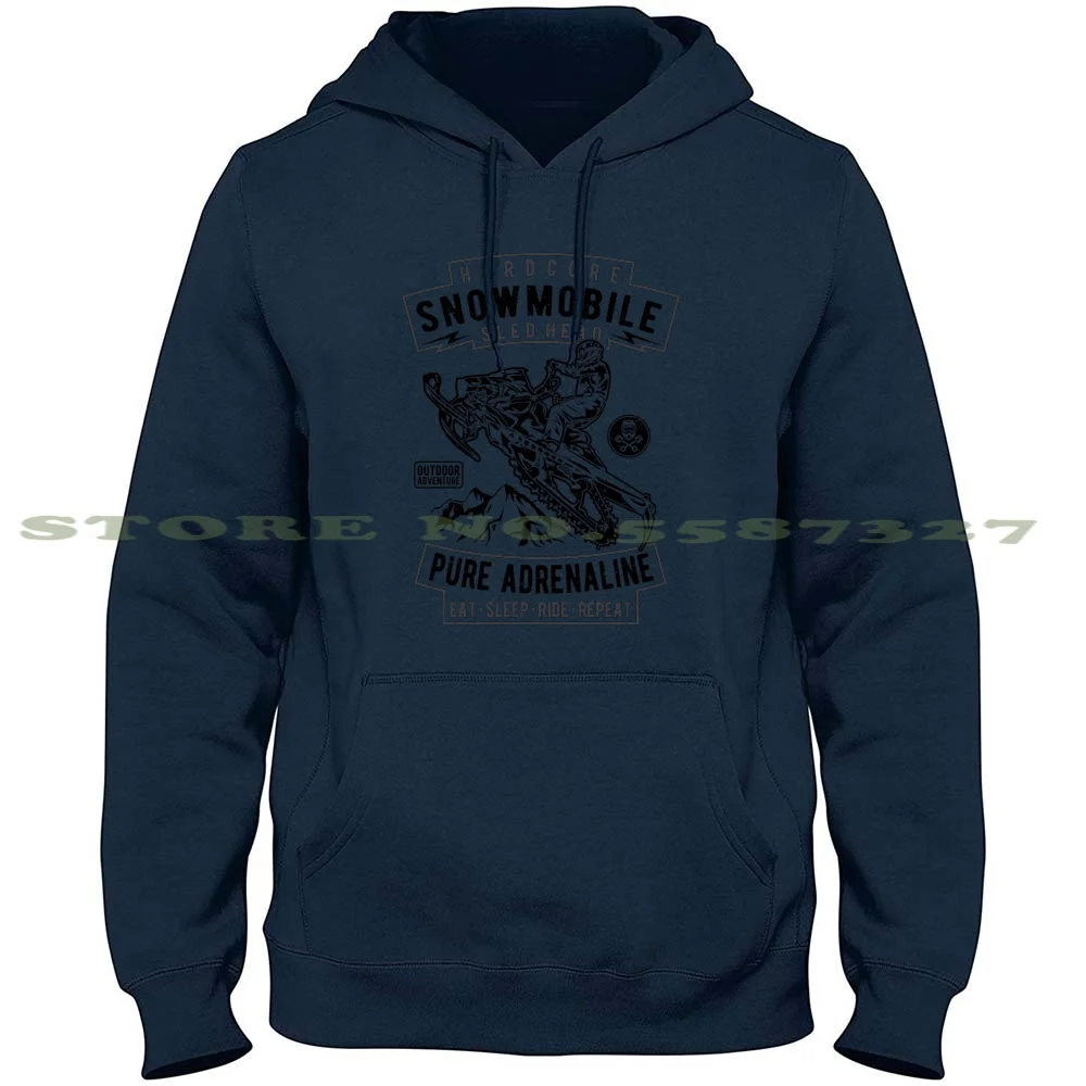 Snowmobile Riding Sled Head Hoodies Sweatshirt For Men Women Snow Machine Snowmobile Winter Games Braap Skidoo Offroading Motor