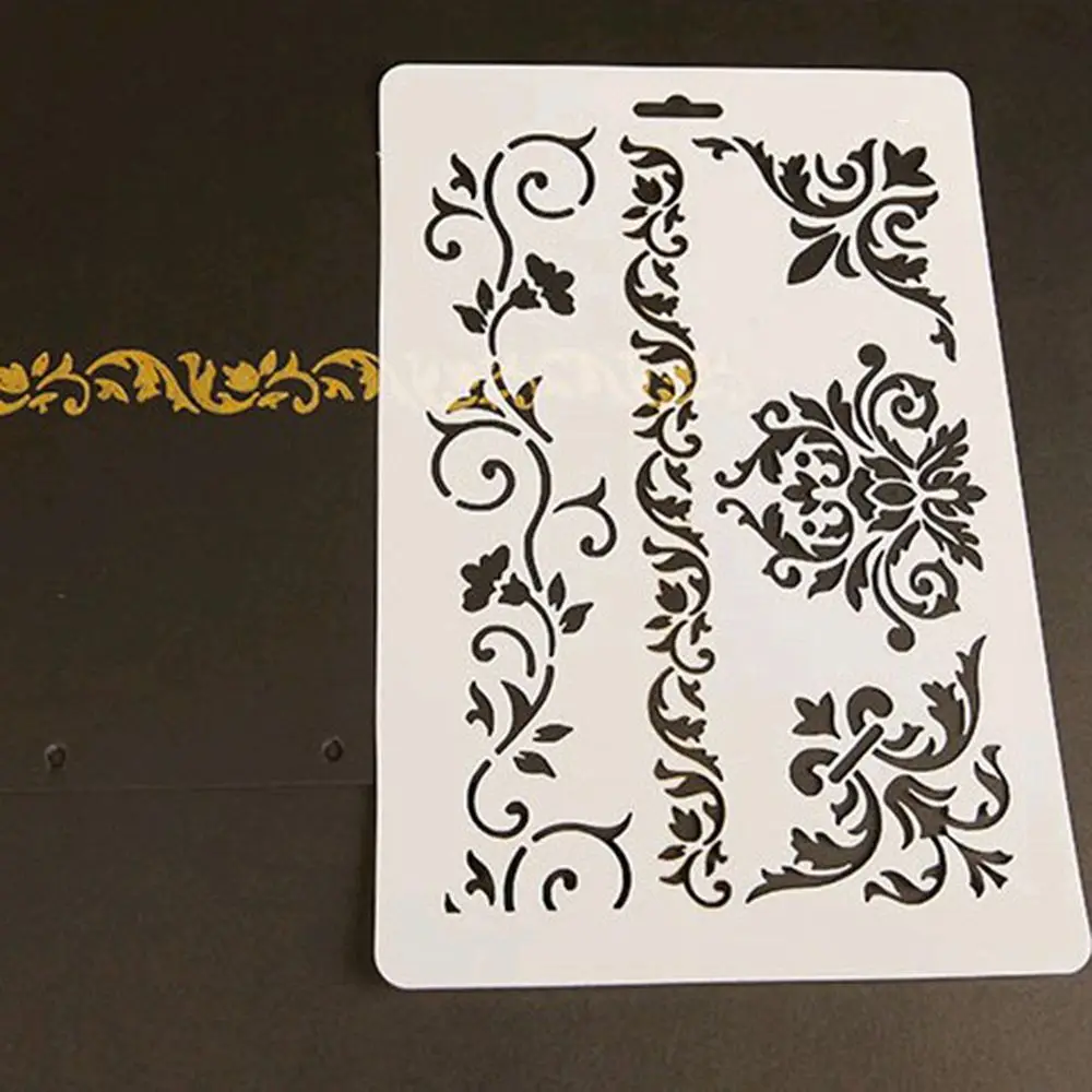 Sáng Tạo Dây Leo Hoa Lớp Dựng Stencils Bức Tường Tranh Sổ Lưu Nổi Giấy Album Hình Nghệ Thuật Tự Làm Và LED Trang Trí