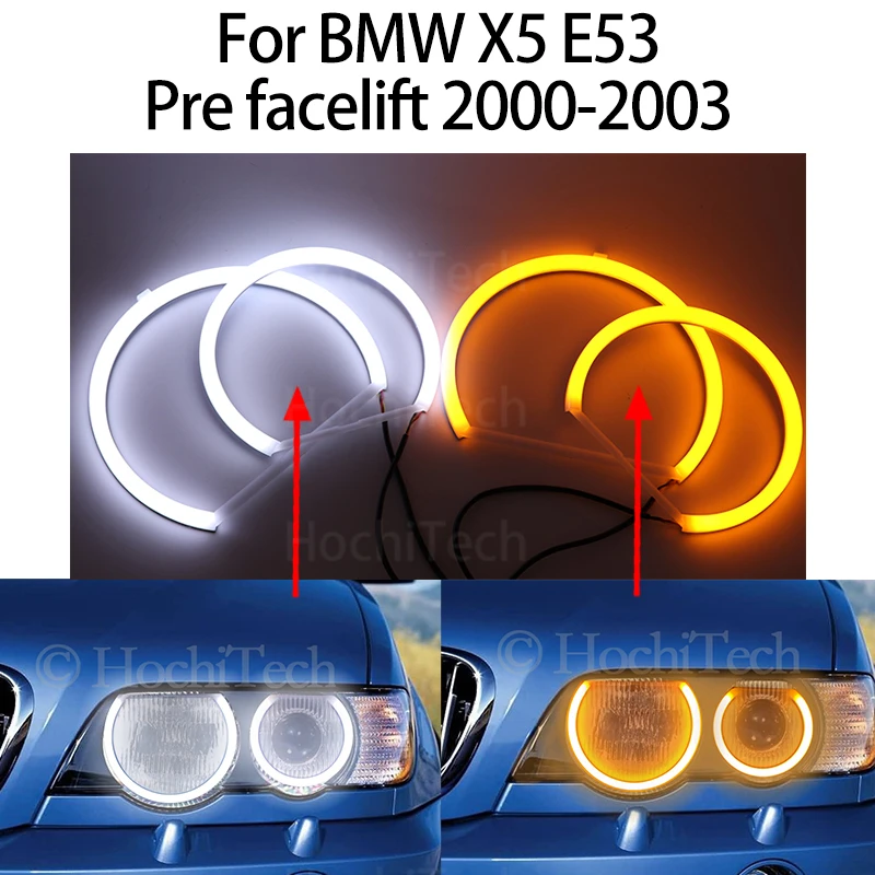 

Switchback Cotton Light LED Angel Eye Dual White Amber for BMW X5 E53 Pre Facelift 2000 2001 2002 2003