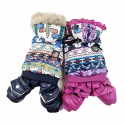 New Coming Hooded Thickness Pet Dogs Winter Coat With Snowman Printing Small Puppy New clothing For Dog