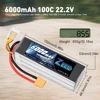Zeee 6S 5000 6000mAh 리포 배터리, 22.2V, EC5 XT90 플러그 소프트 케이스, RC 자동차 보트 트럭 FPV 드론 배터리, 비행기 리포 부품 4