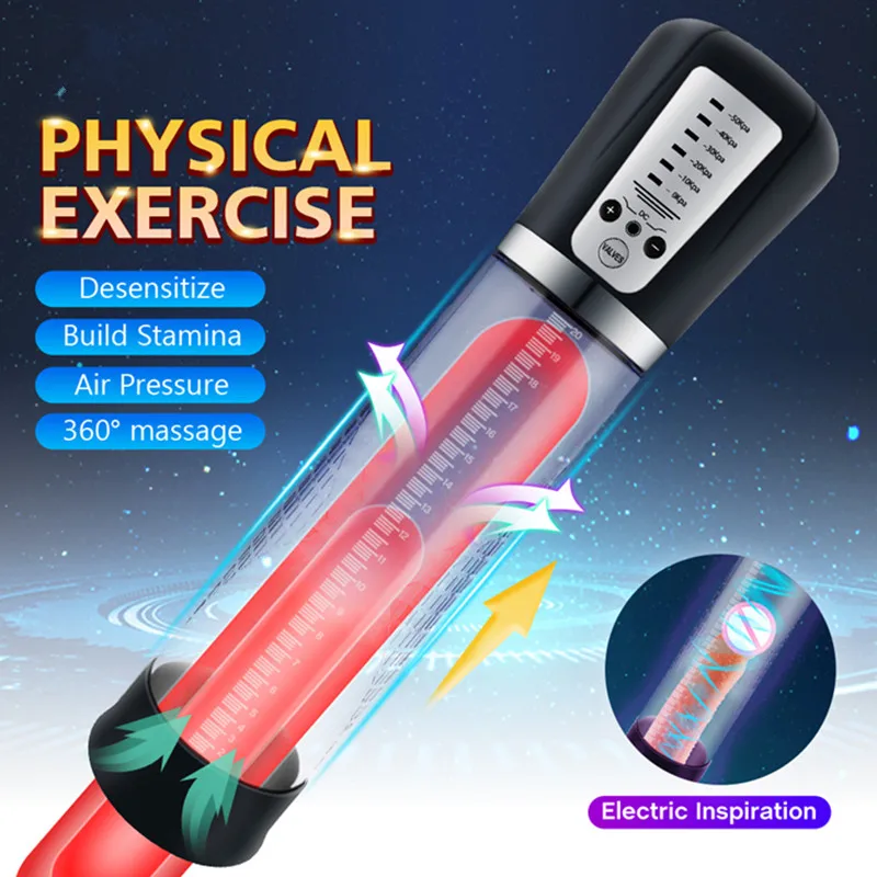 Penis Enlarger Vacuum Pump Electric Automatic Penis Pump Powerful Penis Enlargement Extender Sex Toys for Men