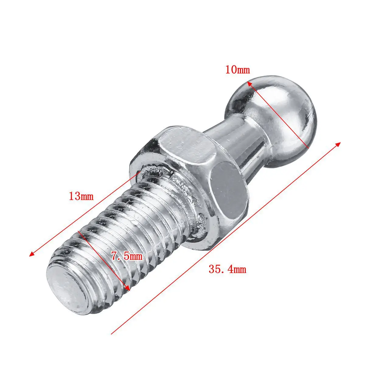 10mm M8 Boot Bonnet Gas Strut End Fitting Ball Pin Joint Valve Spring Holders Front Rear Lift Support Rod Car Accessories X2